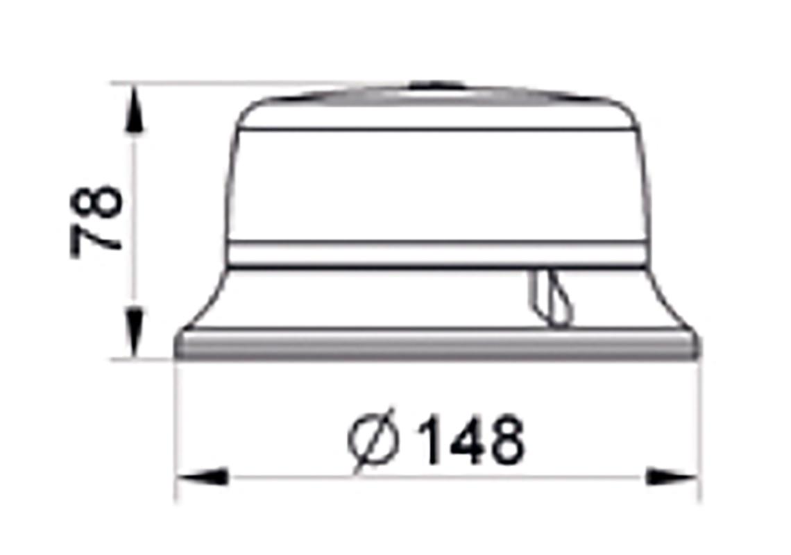 Gyrophare orange flash fixation 3 points CL2 – SATELIGHT